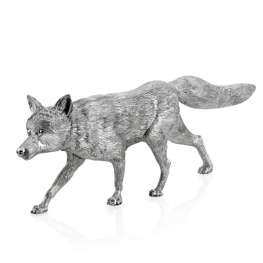 Large Sterling Silver Fox